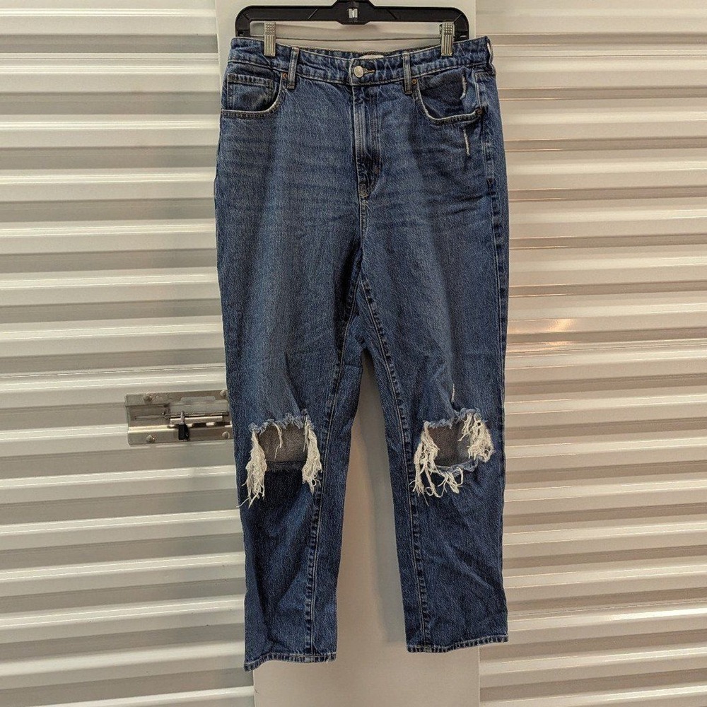 Y2K Grunge PacSun Curve Straight Distressed Jeans Ripped Knees Size‎ 30 Skate